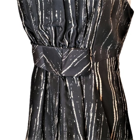 Tracy Reese Dress 100% Silk Mini Sleeveless Black White Size Medium - Picture 2 of 7